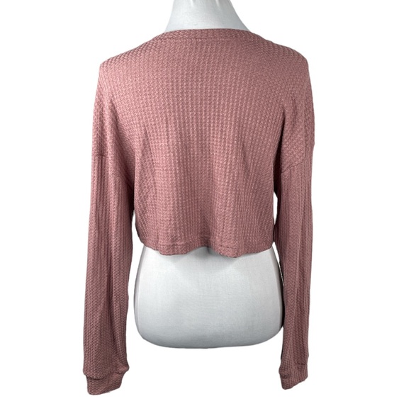 Shein Long Sleeve Crop Top Mauve Size Medium - Picture 2 of 8